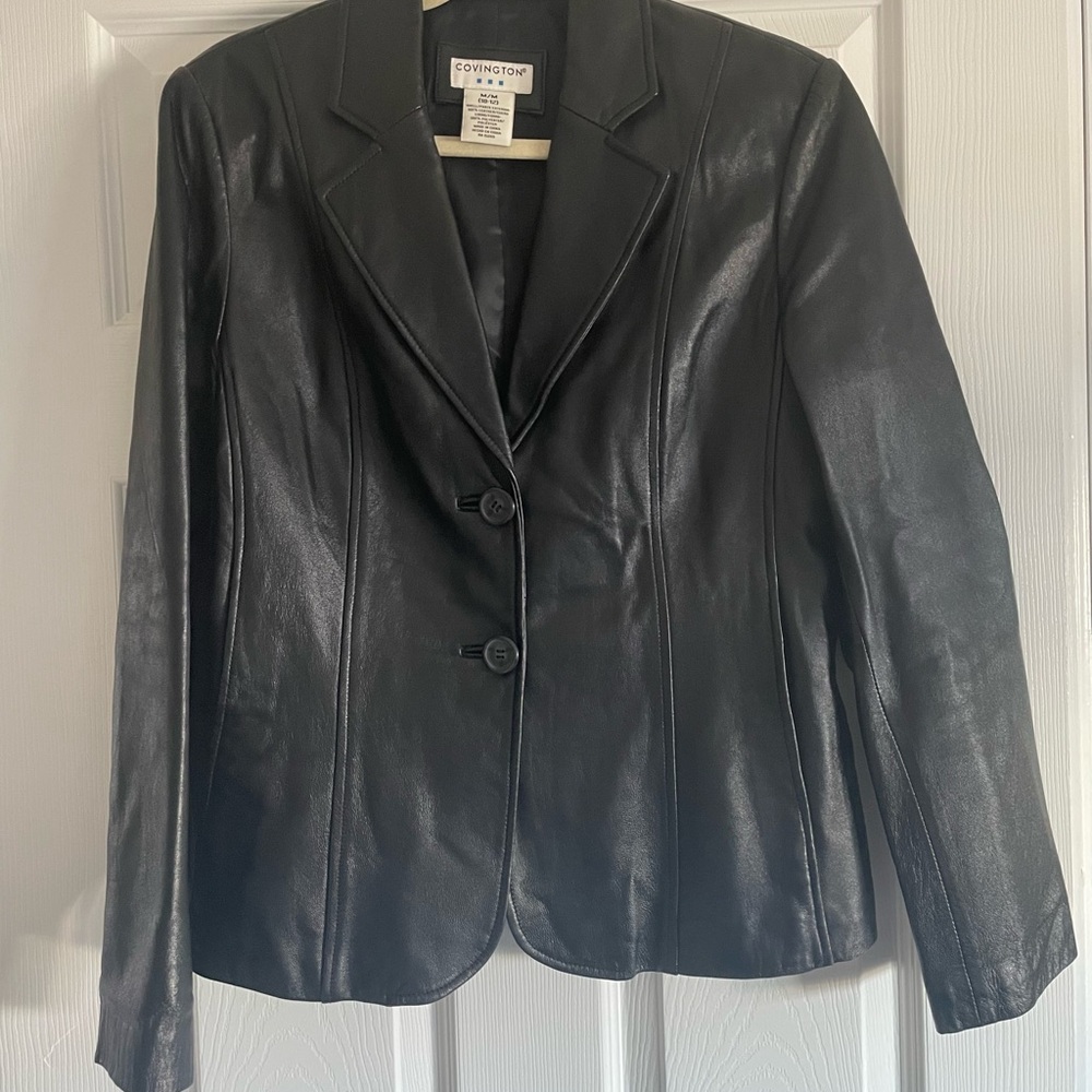 Covington Black Leather Jacket / Blazer